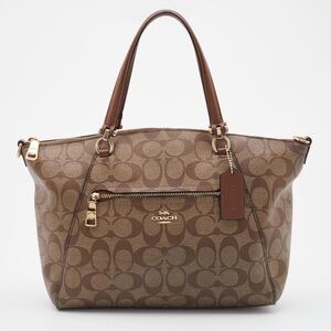 Coach Tan and Brown Signature Tote